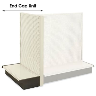 Single-Sided End Cap Gondola Unit - 36 x 19 x 54", Platinum H-4441PT