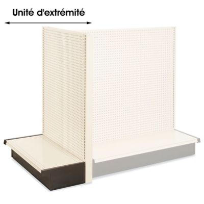  Unité d'extrémité à une face pour rayonnage gondole – 36 x 19 x 54 po