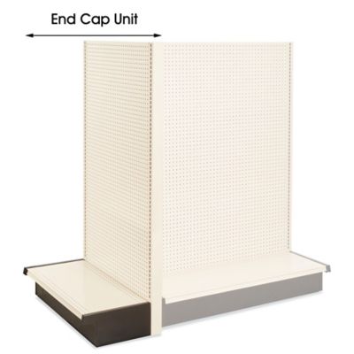 Single-Sided End Cap Gondola Unit - 36 x 19 x 72", Platinum H-4442
