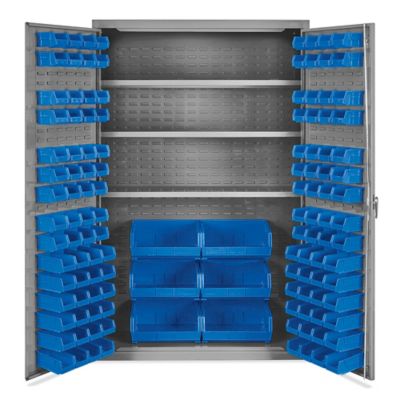  Bin Storage Cabinet - 48 x 24 x 78", 126 Bins