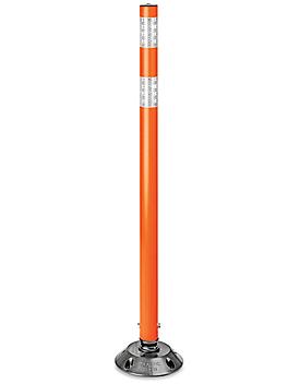 Flexible Delineator Round Post with Base - 48", Orange H-4466O