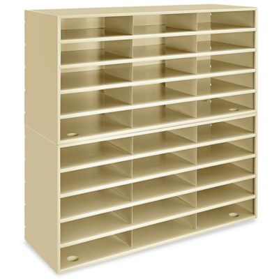 Mail Sorter Steel, 30 Compartment, Tan H4468T Uline