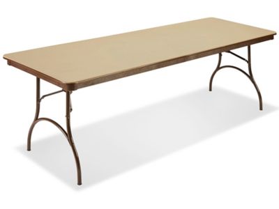 ABS Plastic Folding Table - 96 x 30 x 29", Beige H-4517BE