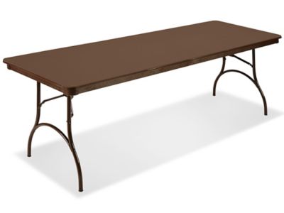 ABS Plastic Folding Table - 96 x 30 x 29", Brown H-4517BR