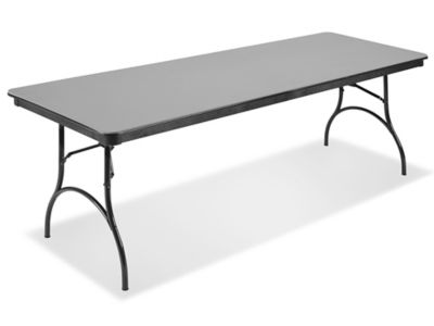 ABS Plastic Folding Table - 96 x 30 x 29", Gray H-4517GR
