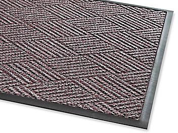 Waterhog&trade; Diamondcord Carpet Mat - 3 x 10', Gray/Red H-4519GR