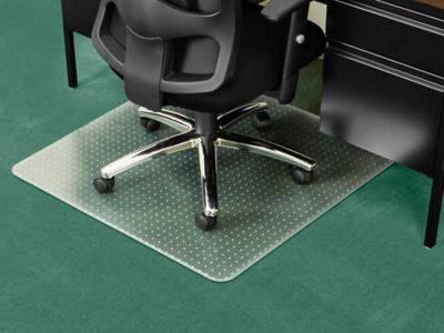 Carpet Chair Mat with Lip - 45 x 53, Black H-6544 - Uline