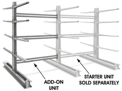 Add-On Unit for Double Sided Cantilever Rack, 78 x 106 x 120" H-4533-ADD