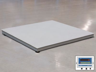 Stainless Steel Low Profile Floor Scale - 4 x 4', 5,000 lbs x 1 lb H-4602