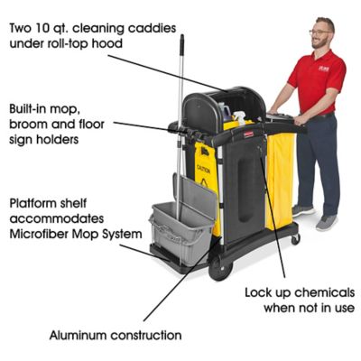 Rubbermaid® Commercial High-Security Healthcare Cleaning Cart