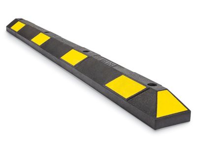 Tope de ruedas de goma negro y amarillo para aparcamiento 48 cm Pack - 2