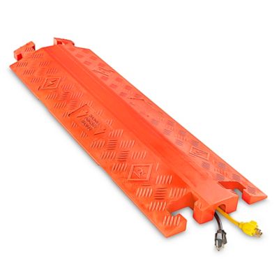 918184-9 Cable Protector: 1 Channels, 3/8 in Max Cable Dia, 3 1/4 in  Overall Wd, 9/16 in Overall Ht, 72 in Lg