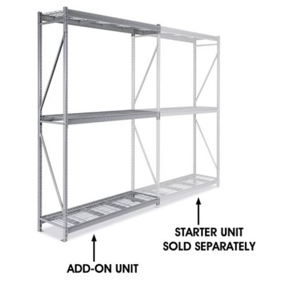 Add-On Unit for Bulk Storage Rack - Wire Decking, 72 x 24 x 120" H-4631