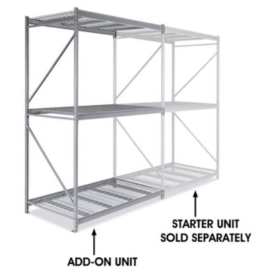 Add-On Unit for Bulk Storage Rack - Wire Decking, 72 x 48 x 120" H-4633