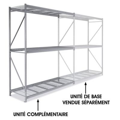 Add-On Unit for Bulk Storage Rack - Wire Decking, 96 x 36 x 120" H-4635