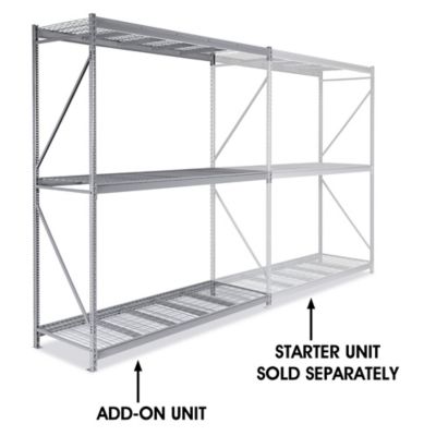 Add-On Unit for Bulk Storage Rack - Wire Decking, 96 x 36 x 120" H-4635