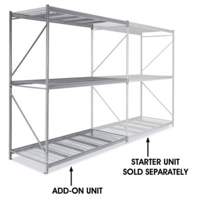 Add-On Unit for Bulk Storage Rack - Wire Decking, 96 x 48 x 120" H-4636