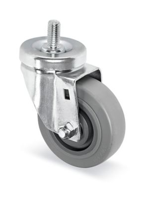 Rubber Caster for Steel Appliance Hand Truck - Swivel, 3 1/2" H-4643