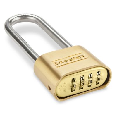 Master Lock® Brass Padlock - Combination, 2 1/4 Shackle H-4658 - Uline