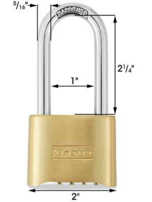 Master Lock® Brass Padlock - Combination, 1 Shackle H-2916 - Uline