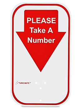 "Please Take A Number" Sign H-4666