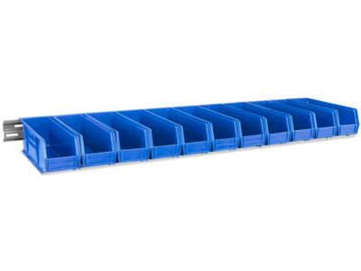  Wall Mount Single Rail - 48 x 3" with 11 x 4 x 4" Bins