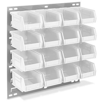 Wall Mount Panel Rack - 36 x 19 with 5 1/2 x 4 x 3 Yellow Bins - ULINE - H-1909Y