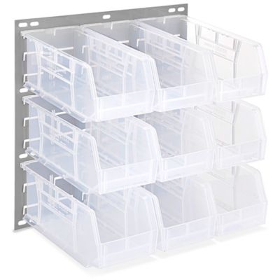 Plastic Stackable Bins - 11 x 11 x 5, Clear