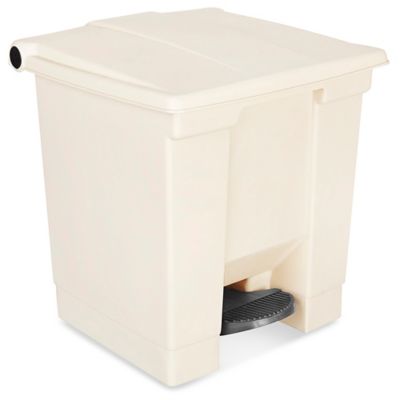 Rubbermaid Commercial Products 8-Gallons Beige Plastic Touchless Kitchen  Trash Can with Lid Indoor