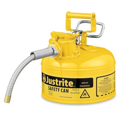 Gas Can - Type II, Yellow, Diesel, 1 Gallon H-4760Y - ULINE