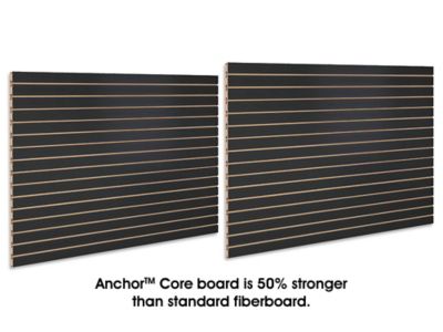 Slatwall Panels - 4 x 8', Black Melamine H-4774BL - Uline