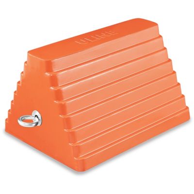 Wheel Chocks - Orange Rubber, 9 3/4 x 8 x 6" H-4785