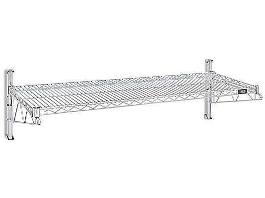 Wall Mount Wire Shelving 48 X 18 14, How To Put Together Uline Shelves Wall