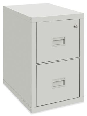 Vertical File Cabinet - Letter, 2 Drawer, Black H-1914BL - Uline