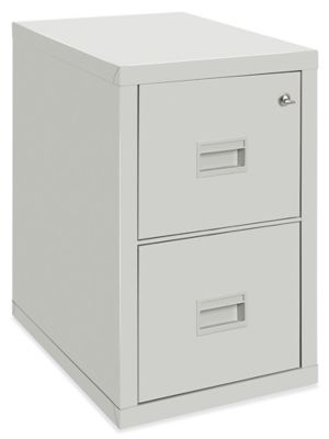 Vertical FireResistant File 2 Drawer, Light Gray H4805GR