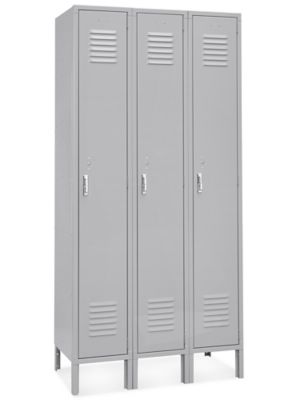 Uline Wide, Wide, Uline - Unassembled, 3 H-4807 Lockers Tier Deep Single 12\