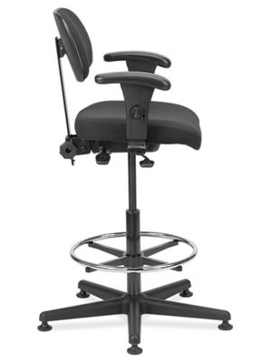 Swivel Shop Stool with Backrest - ULINE - H-7661