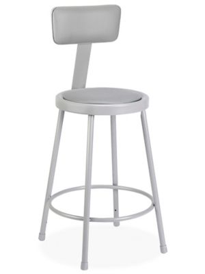 Shop Stool with Backrest - Padded