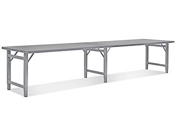 Steel Assembly Table without Bottom Shelf - 144 x 36" H-4839T