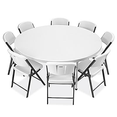 Economy Folding Table 72 Round H, How Many Chairs Can Fit Around A 72 Round Table