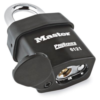 Outdoor Padlock with Key, 1-1/8 in. Wide