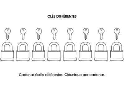 Cadenas extérieur – Arceau de 1 1/8 po, clés différentes H-4853
