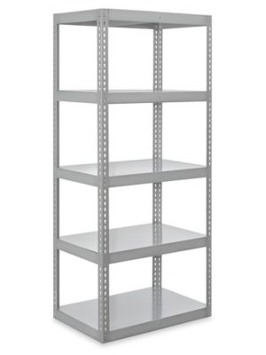 Lyon DD8005SH Metal Shelving, 84 H, 36 W, Gray