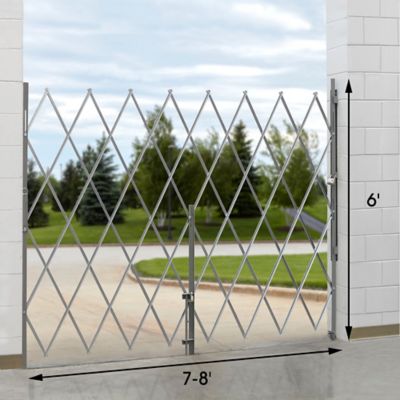 Collapsible security outlet gate