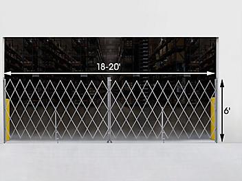 Folding Security Gate - 18-20' x 6' H-4891