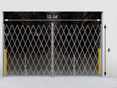 Folding Security Gate - 12-14' x 8' H-4895