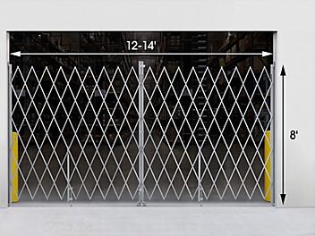 Folding Security Gate - 12-14' x 8' H-4895