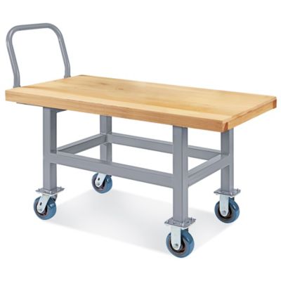 Work Height Platform Truck - Wood Deck, 24 x 48" H-4924