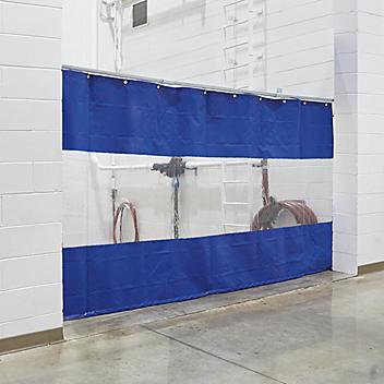 Industrial Curtain Wall - 12 x 8', Blue/Clear/Blue H-4954