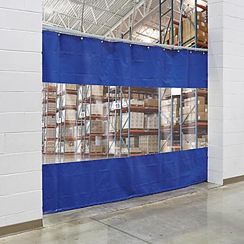 Industrial Curtain Wall - 12 x 10', Blue/Clear/Blue H-4955